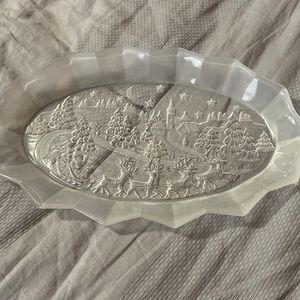 SILENT NIGHT SMALL CRYSTAL PLATTER